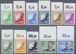 ** Deutsches Reich - 3. Reich: 1934, Flugpostmarken/Steinadler, Schneeweißer Luxus-Oberrandsatz, Postfr - Ungebraucht