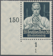 ** Deutsches Reich - 3. Reich: 1933, 20Pf. Stände, Linke Untere Bogenecke Mit FN"1", Tadellos Postfr. - Nuovi