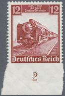 ** Deutsches Reich - 3. Reich: 1935, 12 Pfg. Deutsche Eisenbahn, Taufrisches Exemplar, Kleiner Papierkn - Ungebraucht