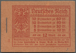 O Deutsches Reich - Markenheftchen: 1921, Markenheftchen Germania/Ziffern Kpl. Gestempelt, Selten!. Ge - Carnets