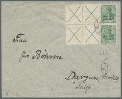 Br Deutsches Reich - Markenheftchenblätter: 1912, Germania 5 Pf Heftchenblatt Ohne Rand Mit Vier Andrea - Postzegelboekjes