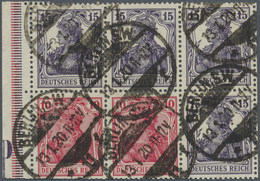 O Deutsches Reich - Markenheftchenblätter: 1919, Heftchenblatt Mit 2x Nr. 86IIdf Und 4x Nr. 101a Mit N - Postzegelboekjes