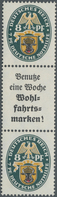** Deutsches Reich - Zusammendrucke: 1928, Nothilfe 8 Pf. + A2 + 8 Pf. , Sehr Seltener, Senkrechter Zus - Zusammendrucke