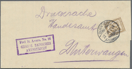 Br Deutsches Reich - Dienstmarken: 1905, 3 Pf Zähldienstmarke, Portogerechte EF Auf Faltdrucksache Von - Dienstzegels