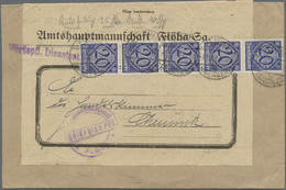 Br Deutsches Reich - Dienstmarken: 1920, 20 Pf Violettblau, 30 Stück Incl. 25er-Block Mit Bogenrand Und - Dienstmarken