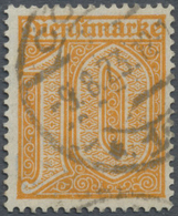 O Deutsches Reich - Dienstmarken: 1921, 10 Pfg. Orange Rund Gestempelt 9.8.23, Infla Geprüft, Mi. 600, - Dienstmarken