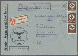 Br Deutsches Reich - Dienstmarken: 1934, 10 Pf Dkl'rötlichbraun, 3 Stück Als Portogerechte MeF, Allein - Service