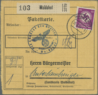 Br Deutsches Reich - Dienstmarken: 1934, 40 Pf Dunkellila, Partie Mit 3 Versch. Paketkarten, Dabei Einz - Officials