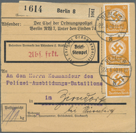 Br Deutsches Reich - Dienstmarken: 1934, 50 Pf Dkl'gelborange, 5 Stück Als MeF Auf Paketkarte Vom Chef - Officials