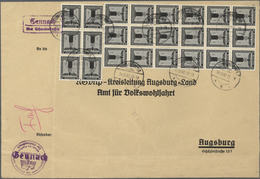 Br Deutsches Reich - Dienstmarken: 1938, 1 Pf Schwarz Parteidienstmarke, 24 Stück Als Portogerechte Mas - Dienstzegels