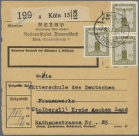 Br Deutsches Reich - Dienstmarken: 1938, 30 Pf Dkl'braunoliv, 3 Stück Als Portogerechte MeF Auf Paketka - Servizio