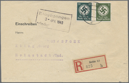 Br Deutsches Reich - Dienstmarken: 1942, 50 Pfg. Schwarzbläulichgrün Und 5 Pfg. Olivgrün Mit Stempel "B - Dienstmarken