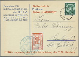 Br Deutsches Reich - Halbamtliche Flugmarken: Mi.Nr. 21 A, B, C Brief, 30 Pfg. Ballonfahrt, Drei Versch - Luft- Und Zeppelinpost