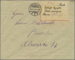 Br Deutsches Reich - Lokalausgaben 1918/23: BRESLAU 1: 1923, Gebührenzettel Auf Weißem Papier "... Mark - Lettres & Documents