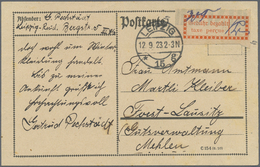 Br Deutsches Reich - Lokalausgaben 1918/23: HALLE (SAALE) OPD: 1923, Gebührenzettel Bräunlichrot In Typ - Covers & Documents