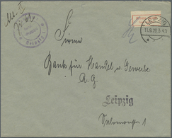 Br Deutsches Reich - Lokalausgaben 1918/23: LEIPZIG (OPD BEZIRK): 1923, Gebührenzettel Ohne Rechten Ran - Lettres & Documents