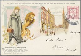 Deutsches Reich - Privatpost (Stadtpost): BRAUNSCHWEIG: 1898/1900, 4 Gelaufene Ansichtskarten, Davon - Postes Privées & Locales
