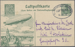 GA Deutsches Reich - Ganzsachen: 1912, 5 Pf Germania Auf Sonderpostkarte Mit Zeppelinabbildung Zur Nati - Altri & Non Classificati