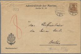 GA Deutsches Reich - Ganzsachen: 1919, Dienstbrief "Admiralstab Der Marine", Ortsgebr. Berlin, Auflage - Altri & Non Classificati