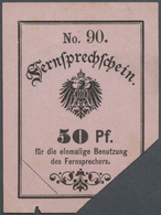 GA Deutsches Reich - Ganzsachen: 1889, 50 Pf "Fernsprechschein" Schwarz Auf Rosa, No. 90 Sauber Gebrauc - Sonstige & Ohne Zuordnung