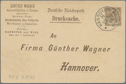 GA Deutsches Reich - Privatganzsachen: 1900, 3 Pfg Krone/Adler Privat-Ganzsachenkarte "Günther Wagner H - Autres & Non Classés