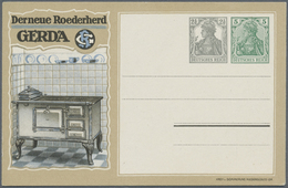 GA Deutsches Reich - Privatganzsachen: 1902/1917. Privat-Postkarte 2½ Pf Grau Neben 5 Pf Grün Germania - Andere & Zonder Classificatie