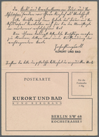 GA Deutsches Reich - Privatganzsachen: 1926. Doppelkarte 3/0 Pf Reichsadler "Kurort Und Bad / Kuno Berg - Altri & Non Classificati