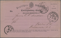 Br Deutsches Reich - Stempel: 1885, Rosa Antwortkartenformular Der Deutschen Reichspost In Aussergewöhn - Franking Machines (EMA)