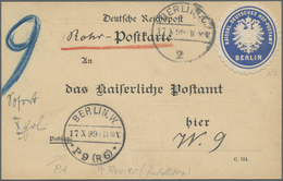 Br Deutsches Reich - Besonderheiten: 1899, Kaiserl. Deutsches Hof-Postamt Berlin,blaue Adlersiegel-Obla - Andere & Zonder Classificatie