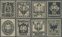 * Deutsches Reich - Besonderheiten: 1918 Ca., 8 Essays In Unterschiedlicher Zeichnung Und In Verschied - Sonstige & Ohne Zuordnung