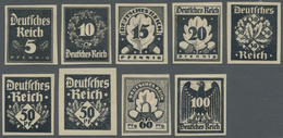 * Deutsches Reich - Besonderheiten: 1918 Ca., Komplette Serie Von 8 Essays (50 Pfg. Doppelt) In Unters - Autres & Non Classés