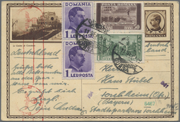 GA Deutsches Reich - Besonderheiten: 1940, (7.11.), Rumänische Ganzsachenkarte Mit Zusatzfrankatur über - Altri & Non Classificati