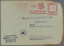 Br Deutsches Reich - Besonderheiten: 1944, 12 Pfg. Freistempel Auf Brief Mit Inhalt! Der Brief Ist Mit - Andere & Zonder Classificatie