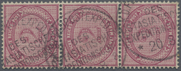 O Deutsche Post In China - Vorläufer: 1901. 2 Mk. Lilakarmin, Senkrechter Dreierstreifer, Schön Entwer - Chine (bureaux)