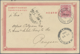 Br Deutsche Post In China: 1901, 10 Pfg. Aufdruck-Ausgabe Mit Stempel "SHANGHAI DP 13.2.04" Auf Alter C - Chine (bureaux)