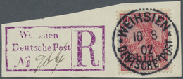 Brfst Deutsche Post In China - Stempel: 1902, Sauberes Briefstück Mit Nebengesetzem R-Stempel Weihsien, De - Cina (uffici)