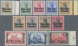 ** Deutsche Post In Marokko: 1906, Überdruckmarken "Marocco.." Mit Wz., Kompletter Postfrischer Luxussa - Marocco (uffici)