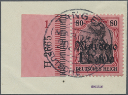 Brfst Deutsche Post In Marokko: 1911, 1 P Auf 80 Pf. Germania, Tadellose Marke  Mit Linkem Seitenrand Und - Morocco (offices)