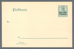 GA Deutsche Post In Marokko - Ganzsachen: 1902, ESSAY Für Inlands-GSK Mit Aufdruck, Probedruck In Etwas - Maroc (bureaux)
