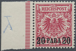 ** Deutsche Post In Der Türkei: 1899, 20 PA. Auf 10 Pfg. Krone/Adler Dunkelrosa(rot) Gelblichorange Qua - Turkse Rijk (kantoren)