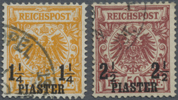 O Deutsche Post In Der Türkei: 1889, 1 1/4 Pia. Auf 25 Pfg. Gelborange Sign. Bothe BPP, Fotobefund Jäs - Turquie (bureaux)