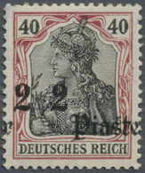 * Deutsche Post In Der Türkei: 1905, 2 Piaster Auf 40 Pfg., Aufdruckfehler Seitlich Stark Verschobener - Turkse Rijk (kantoren)