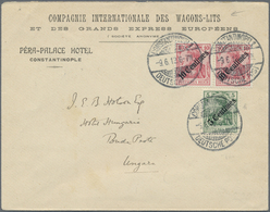 Br Deutsche Post In Der Türkei: 1912, Vordruckbrief "COMPAGNIE INT: DES WAGON-LITS " (Orientexpress) Mi - Deutsche Post In Der Türkei