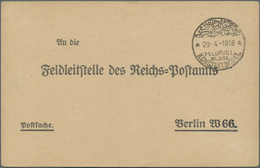 Br Deutsche Post In Der Türkei: 1918, "FELDPOST MIL.MISS. KONSTANTINOPEL" 2-sprachig Auf Vordruckkarte - Turquie (bureaux)