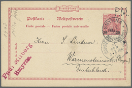 GA Deutsche Post In Der Türkei - Ganzsachen: 1903, Postkarte 20 Para Von Smyrna Nach Warmensteinach (vs - Deutsche Post In Der Türkei