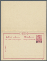 GA Deutsche Post In Der Türkei - Ganzsachen: 1905, 20 Para Auf 10 Pfg. Reichspost Doppel-Ganzsachenkart - Turchia (uffici)