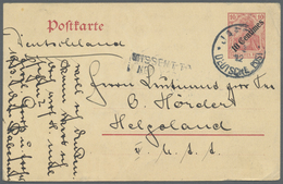 GA Deutsche Post In Der Türkei - Ganzsachen: 1912, Postkarte 10 C. Germania Von Jaffa Nach Helgoland, I - Deutsche Post In Der Türkei