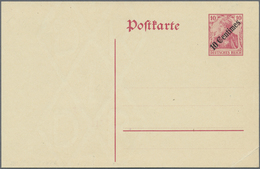 GA Deutsche Post In Der Türkei - Ganzsachen: 1912 10 Centimes Aufdruck Auf 10 Pf. Ganzsachenkarte Mit W - Deutsche Post In Der Türkei