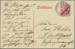 GA Deutsche Post In Der Türkei - Ganzsachen: 1914, 20.4., 10 Centimes Auf 10 Pf Germania GA M. WZ I, Se - Turquie (bureaux)