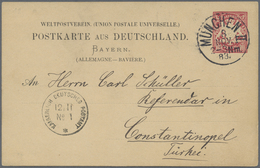 GA Deutsche Post In Der Türkei - Stempel: "KAISERLICH DEUTSCHES POSTAMT No.1" - 12.11. 1883 - Klarer Ab - Turchia (uffici)